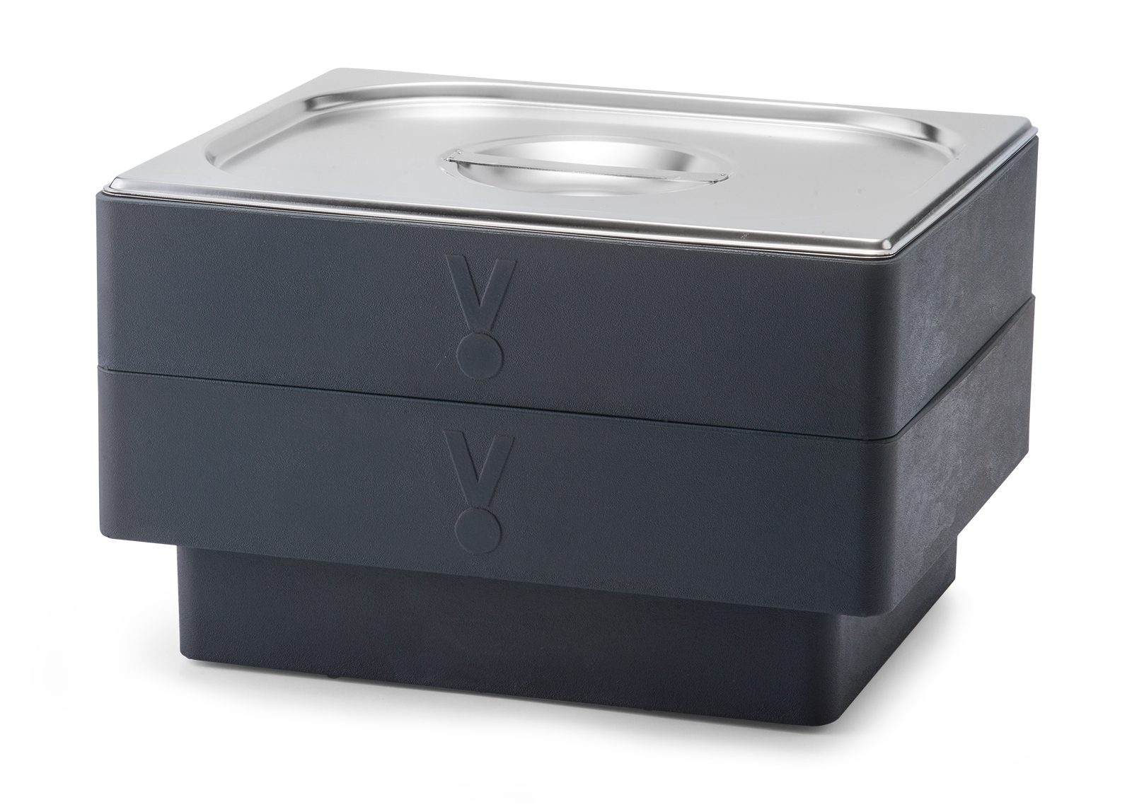 Universal Primary GN 1/2 set in black with stainless steel pan